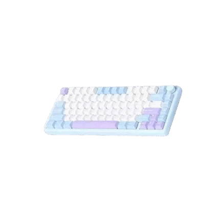 Monka A75 Aluminum Tri-Mode Wireless Mechanical Keyboard Misty Blue Snow Leopard